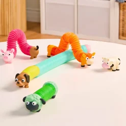 Battat Akordeonowe rurki sensoryczne Li’l Barn Buddies - WIEJSKIE ZWIERZĘTA