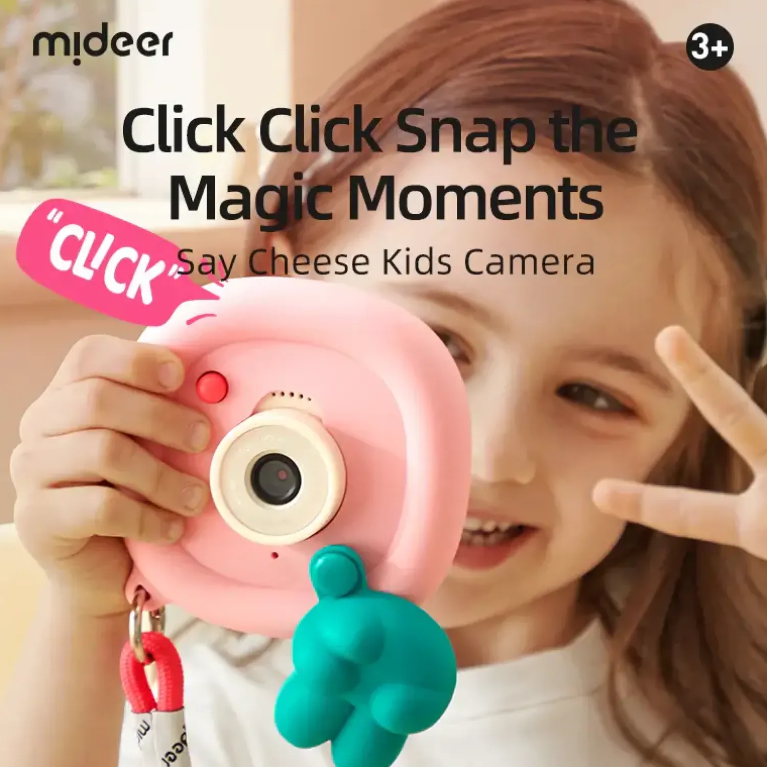 Mideer Aparat dziecięcy Say Cheese! - różowy