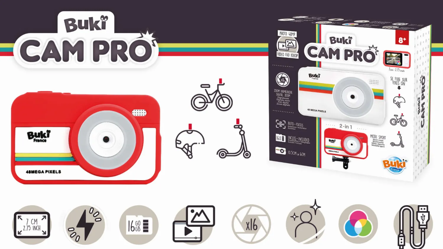 Buki Aparat fotograficzny 2w1 CamPro PV010