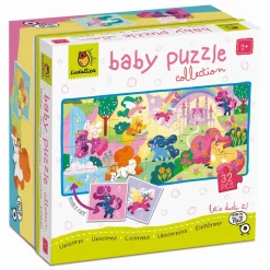 Ludattica Baby puzzle - dwustronne puzzle dla najmłodszych - JEDNOROŻCE