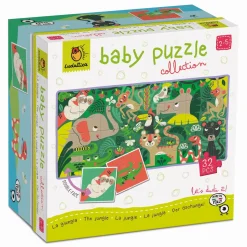 Ludattica Baby puzzle - dwustronne puzzle dla najmłodszych - DŻUNGLA