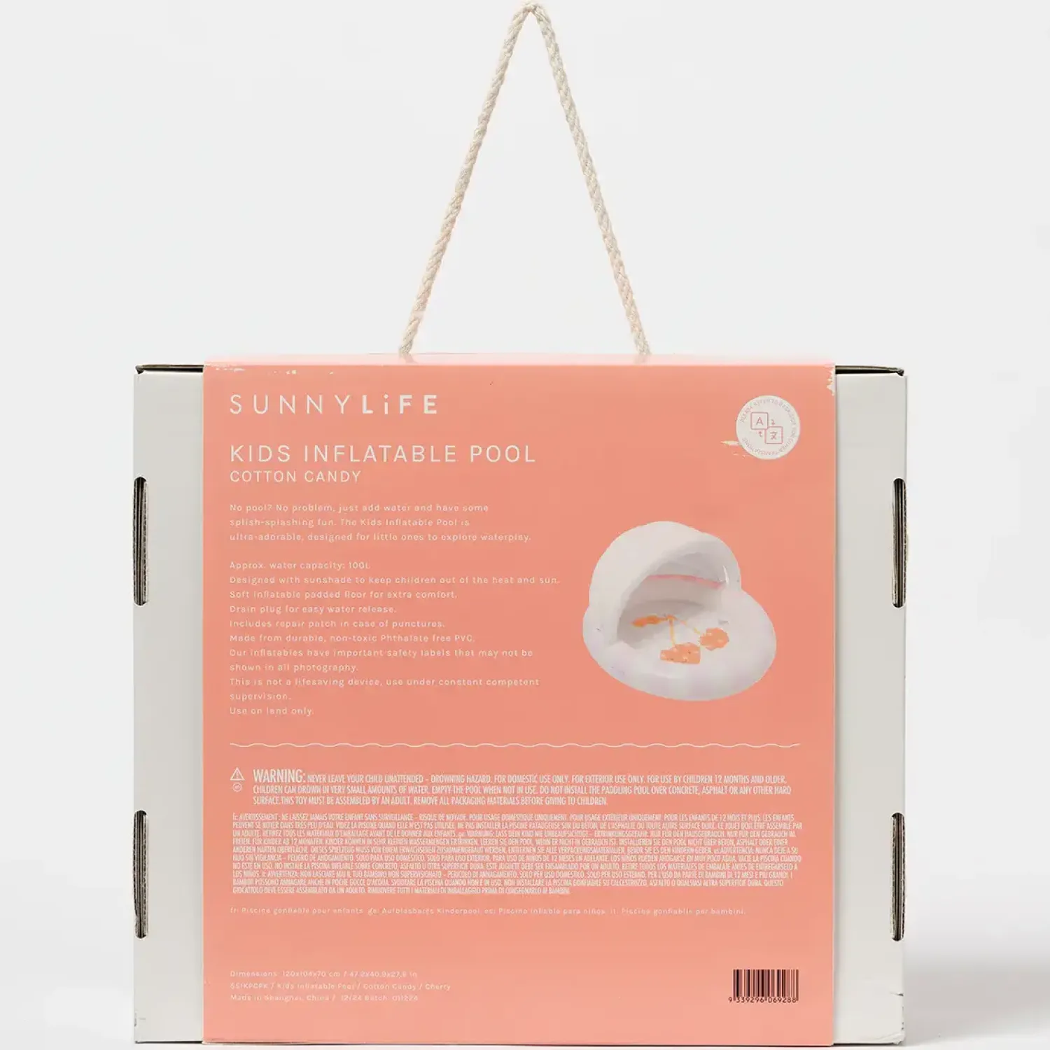 Sunny Life Basen z daszkiem - Cotton Candy Cherry
