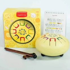 Juegaconmigo Bębenek językowy Baby Tambu śr. 15cm - Mellow Yellow