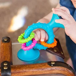 Fat Brain Toys Bobo Przyssawki - grzechotka niebieska
