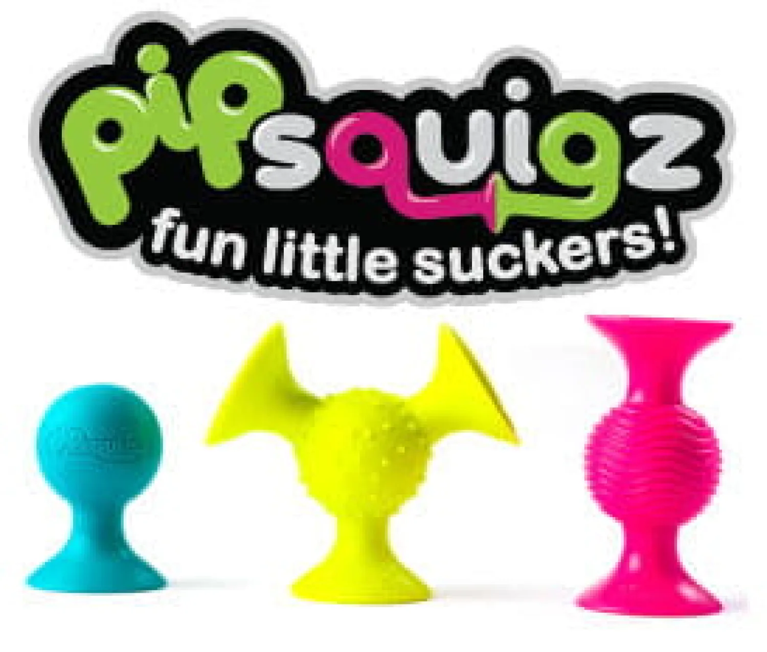 Fat Brain Toys Bobo Przyssawki. 3 Grzechotki. PipSquigz.