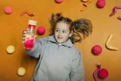 Petit Boum Butelka sensoryczna dwufazowa MOVE SPIRALA różowa