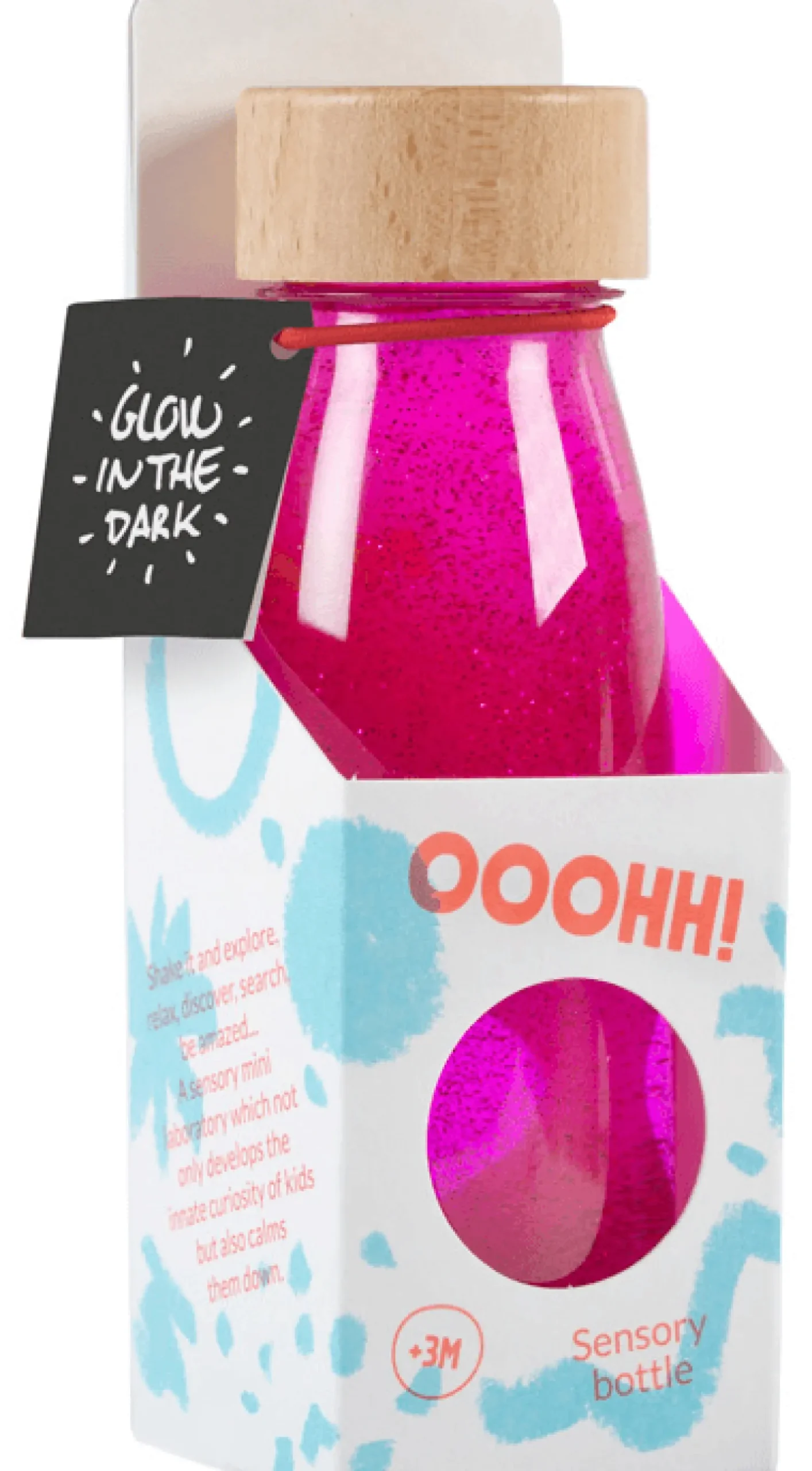 Petit Boum Butelka sensoryczna FLOAT NEON różowa