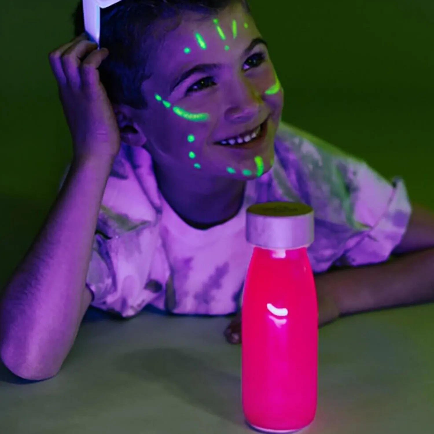 Petit Boum Butelka sensoryczna FLOAT NEON różowa