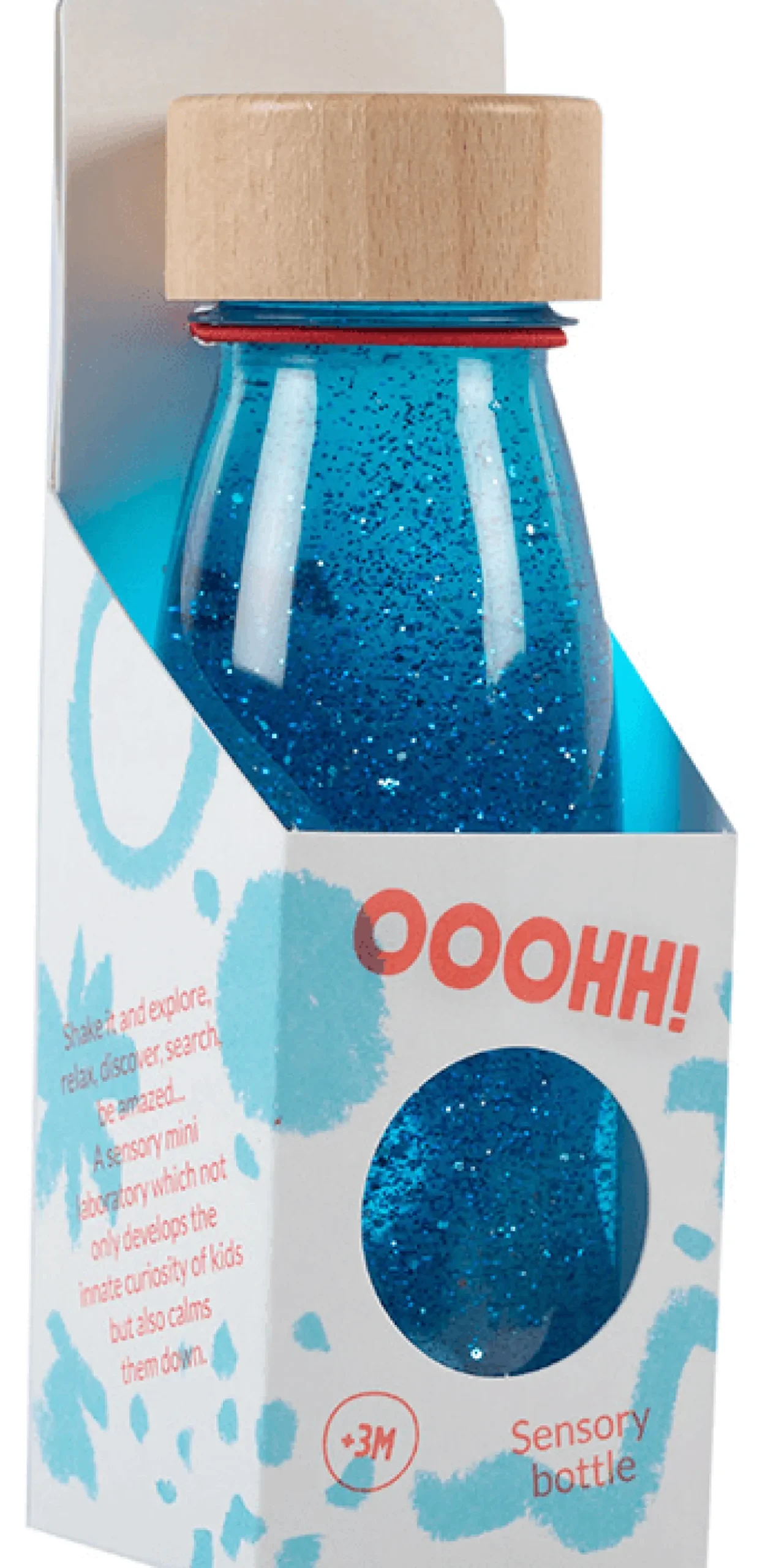 Petit Boum Butelka sensoryczna FLOAT niebieska