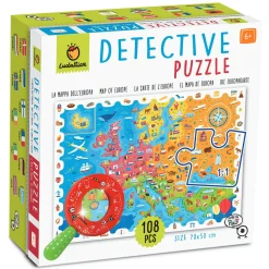 Ludattica DETECTIVE PUZZLE - puzzle, gra detektywistyczna - MAPA EUROPY