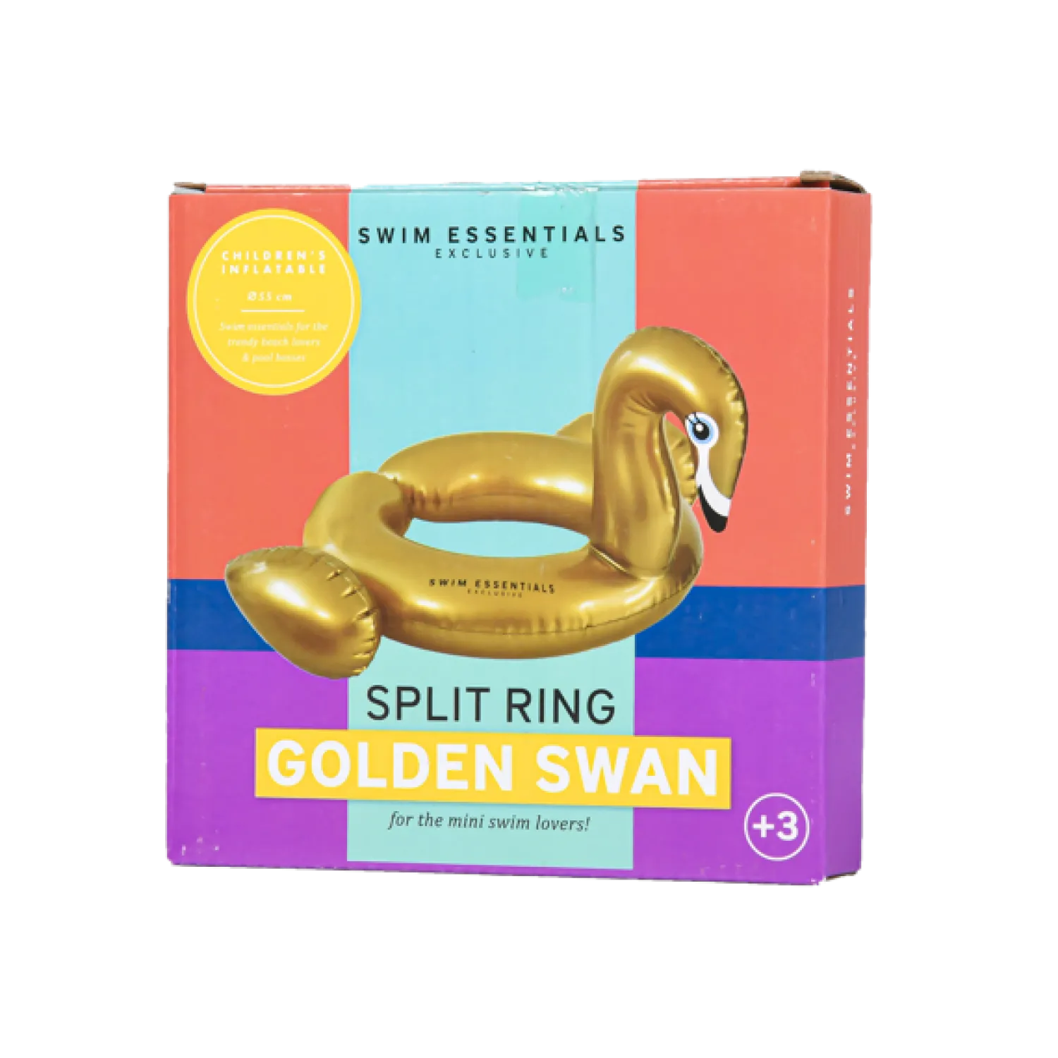 The Swim Essentials Dmuchany Łabędź gold