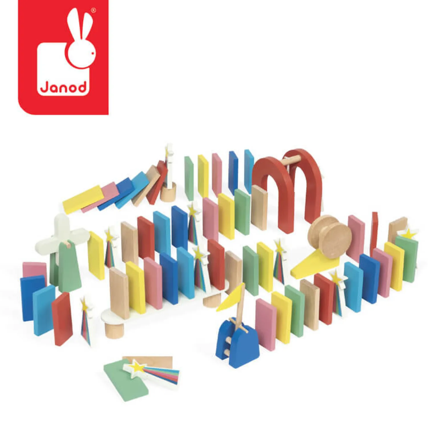 Janod Domino Tor przeszkód 100 el. 3+