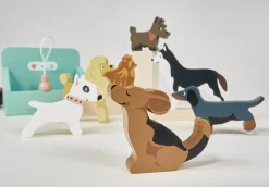 Tender Leaf Toys Drewniane figurki do zabawy - salon piękności dla psów