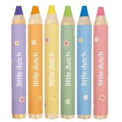Little Dutch Drewniane, grube kredki Rosa & Friends
