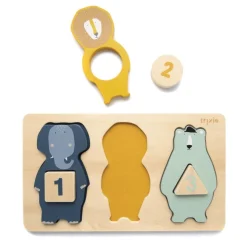 Trixie Drewniane puzzle edukacyjne - Nauka Liczenia