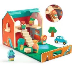Djeco Drewniany domek z figurkami SOFTIHOUSE