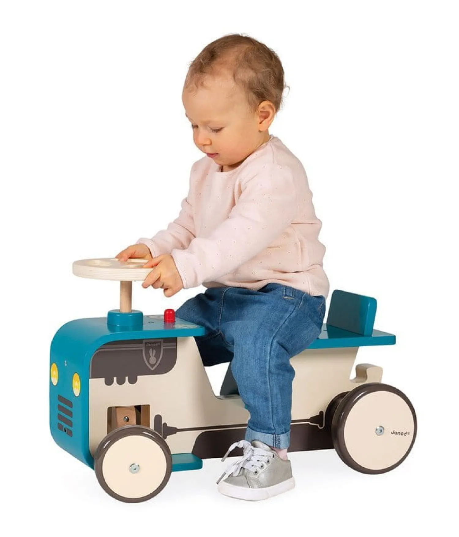 Janod Drewniany jeździk Traktor 12 m+