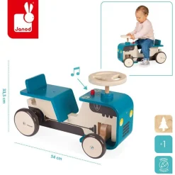 Janod Drewniany jeździk Traktor 12 m+