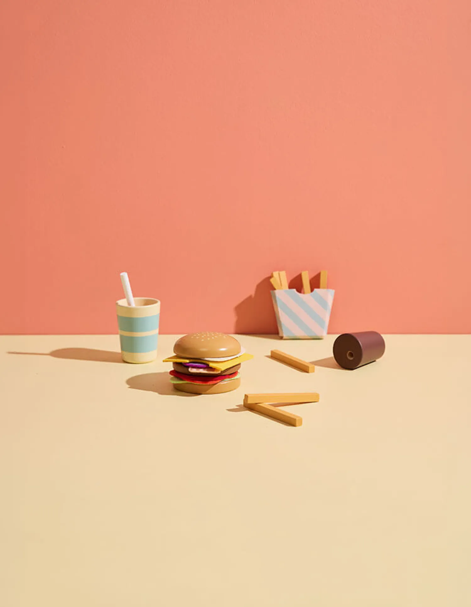 Kids Concept Drewniany zestaw „menu hamburgerowe”