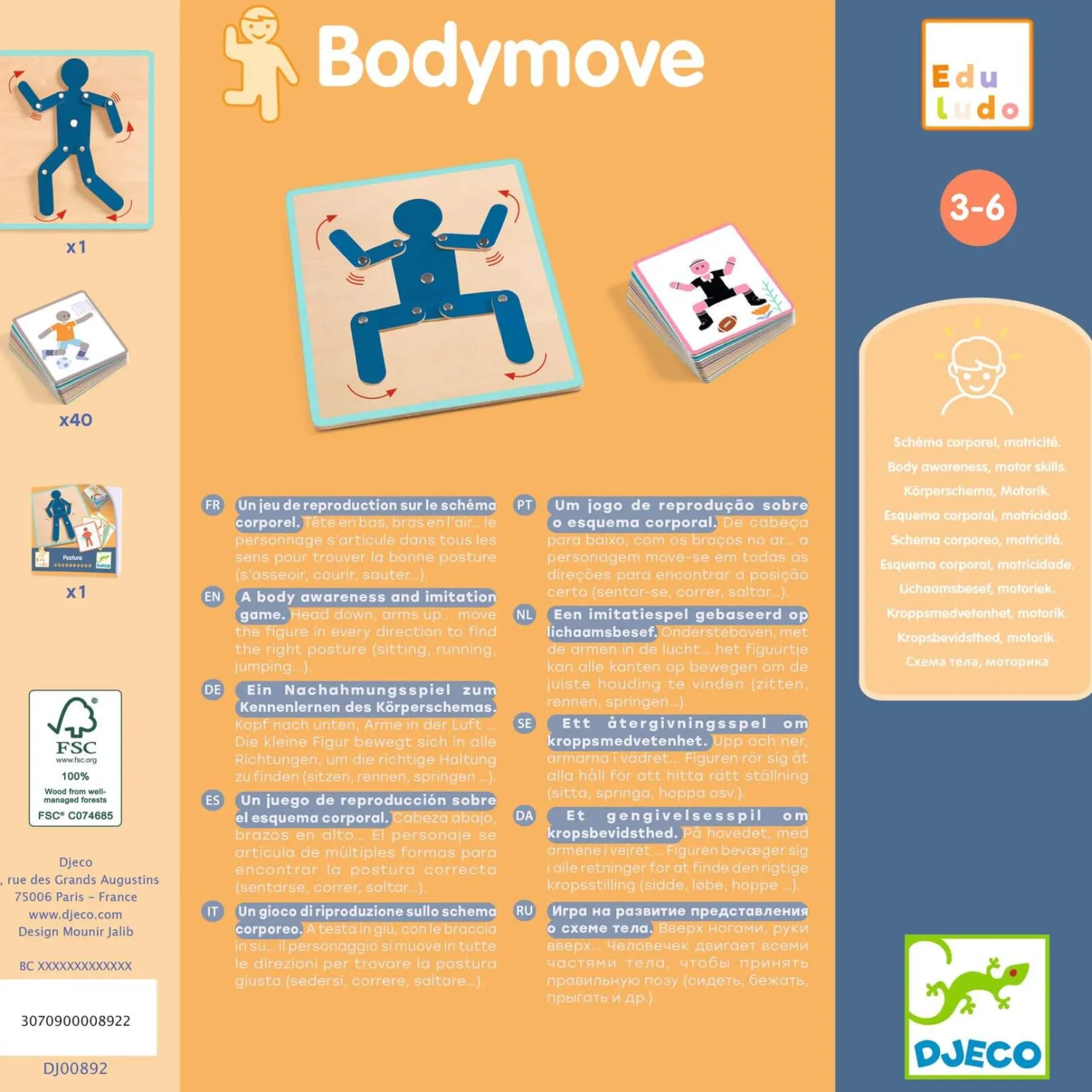 Djeco Eduludo gra edukacyjna BODYMOVE