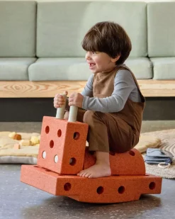 MODU Explorer set - Kreatywne klocki rozwijające motorykę dużą: Burnt Orange, Dusty Green 8w1