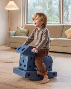 MODU Explorer set - Kreatywne klocki rozwijające motorykę dużą: Deep blue, Sky blue 8w1