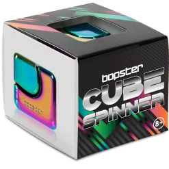 Bopster Fidget Cube Spinner - Wielokolorowy, Metaliczny