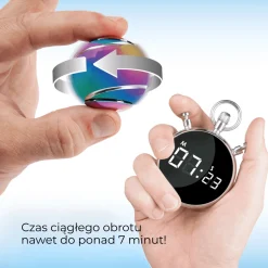 Bopster Fidget Spinner, Spin Ball - Wielokolorowy, Metaliczny