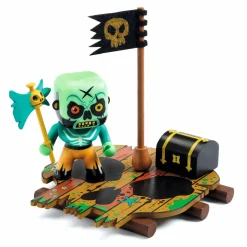 Djeco Figurka pirata Skullapic z tratwą i skarbem