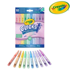 Crayola Flamastry automatyczne zmywalne pastelowe Clicks 10szt. 8+