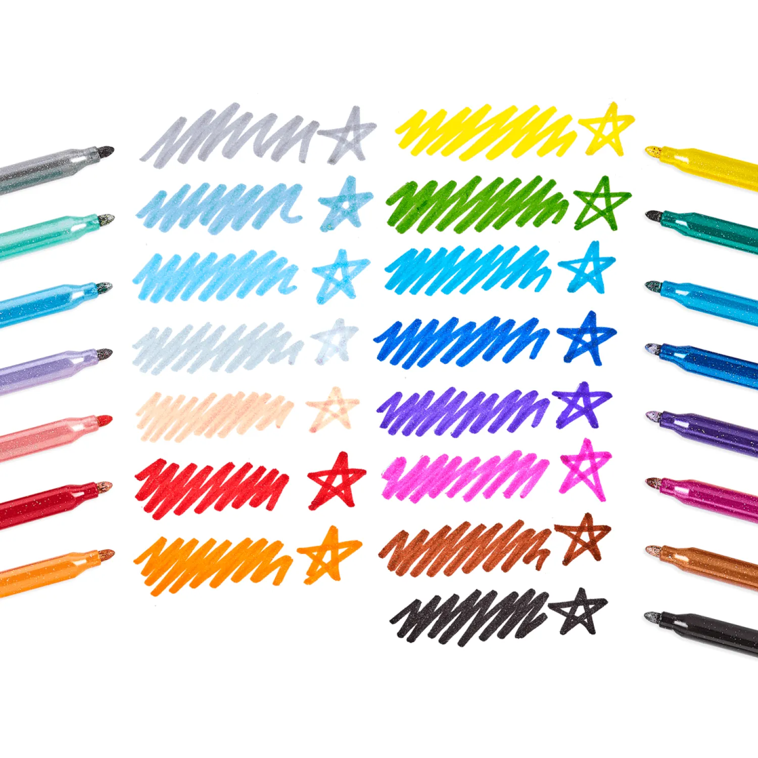 Ooly Flamastry Brokatowe Rainbow Sparkle - 15szt.