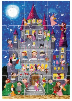 Ludattica GIGANT PUZZLE – puzzle podłogowe – ZAMEK Z WRÓŻKAMI I ORKAMI