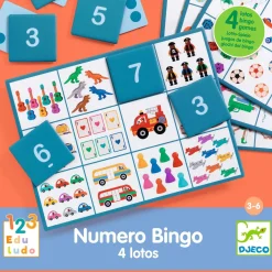 Djeco Gra edukacyjna BINGO 4w1
