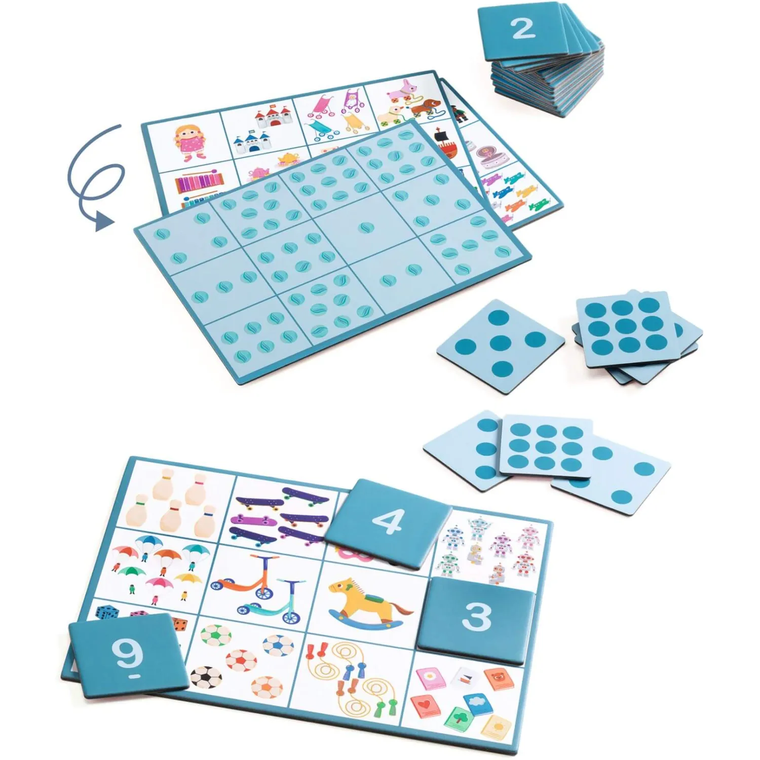 Djeco Gra edukacyjna BINGO 4w1