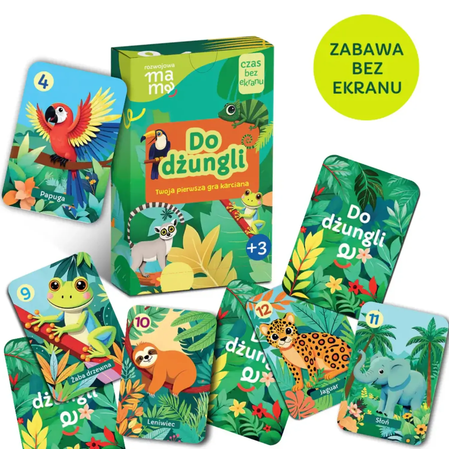 rozwojowa mama Gra karciana "Do dżungli" 3+