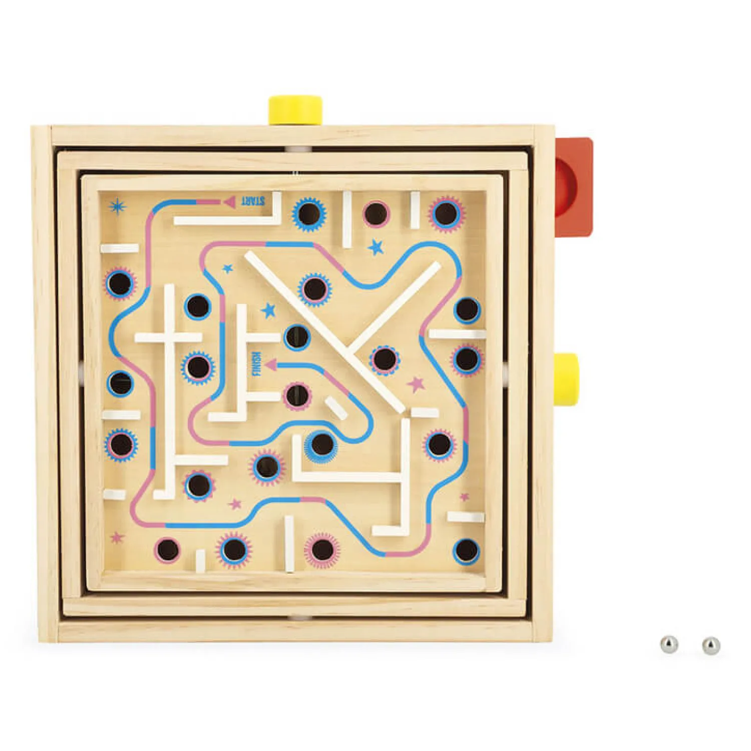 Janod Gra zręcznościowa Labirynt Ball Maze Applepop 5+