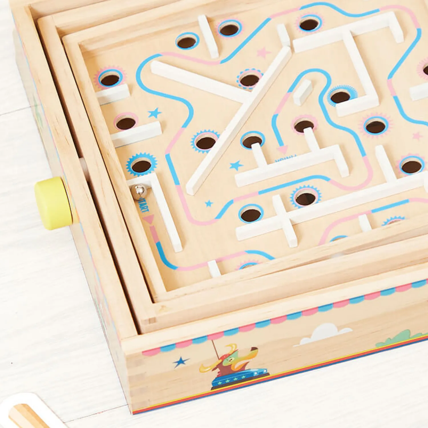 Janod Gra zręcznościowa Labirynt Ball Maze Applepop 5+