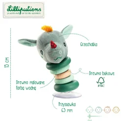 Lilliputiens Grzechotka z przyssawką Smok Joe 6 m+