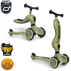 Scootandride Highwaykick 1 2w1 Jeździk i hulajnoga 1-5 lat Olive