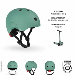 Dzieci Scootandride II GATUNEK: Kask S-M dla dzieci 3+ Forest