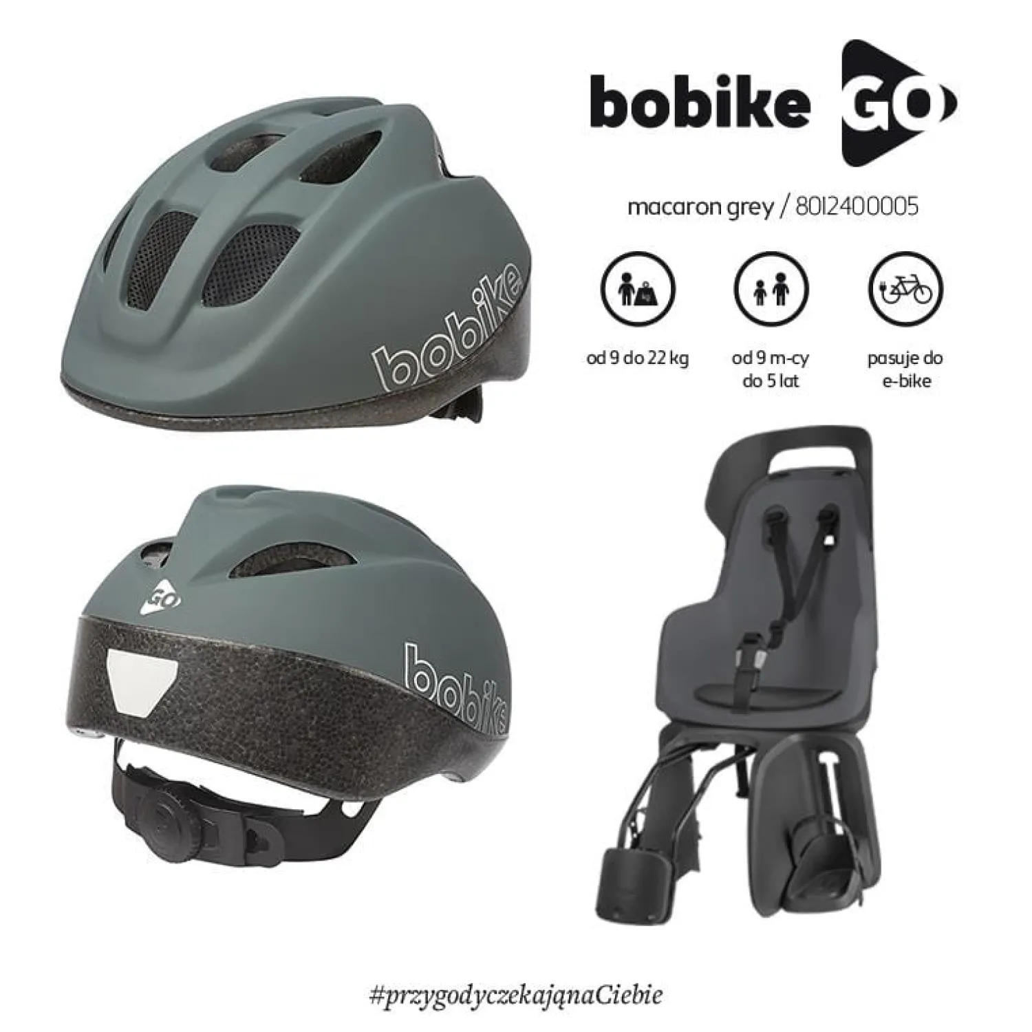 Dzieci Bobike Kask GREY