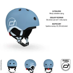 Dzieci Scootandride Kask narciarski zimowy XXS-S dzieci 1+ Steel
