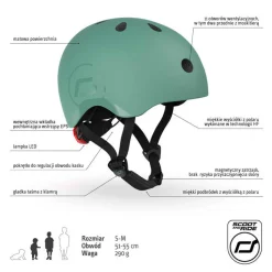 Dzieci Scootandride Kask S-M dla dzieci 3+ Forest