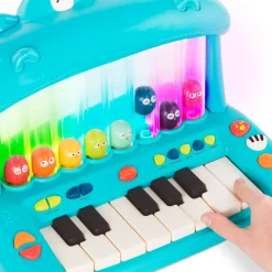 B.Toys Keyboard ze skaczącymi ptaszkami - Hippo Pop Play Piano