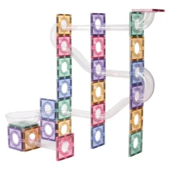 Cleverclixx Klocki magnetyczne Ball Run Creative Pack Pastel - 110 el.