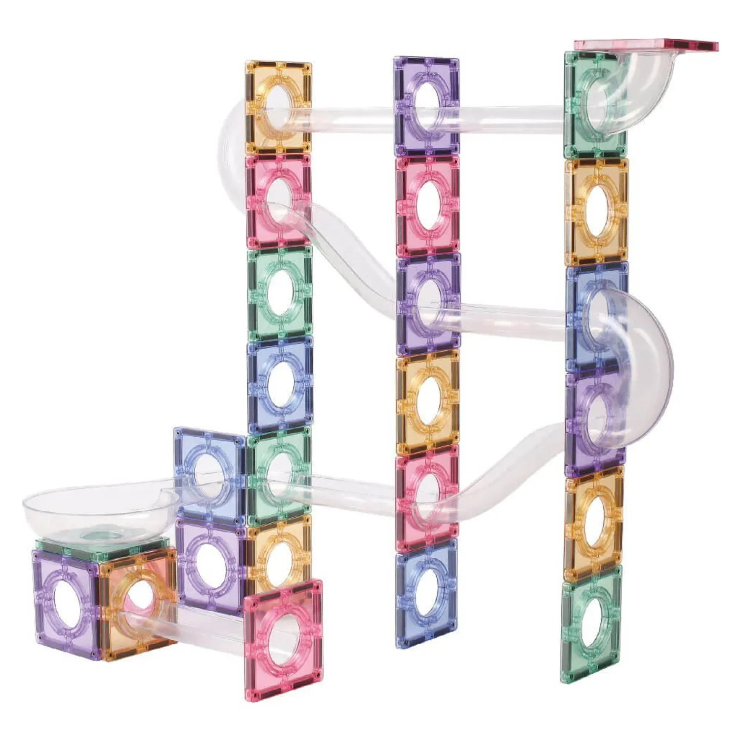 Cleverclixx Klocki magnetyczne Ball Run Creative Pack Pastel - 110 el.