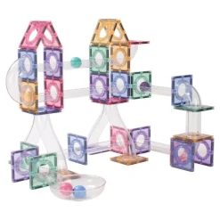 Cleverclixx Klocki magnetyczne Ball Run Creative Pack Pastel - 110 el.