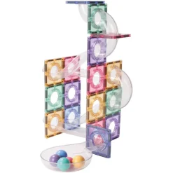 Cleverclixx Klocki magnetyczne Ball Run Creative Pack Pastel - 70 el.