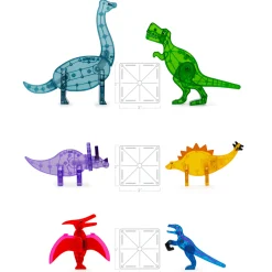 Magna-Tiles Klocki Magnetyczne Dino World XL 50 el.