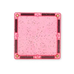 Cleverclixx Klocki magnetyczne Glitter Tiles Pack Transparent & Pink - 16 el.